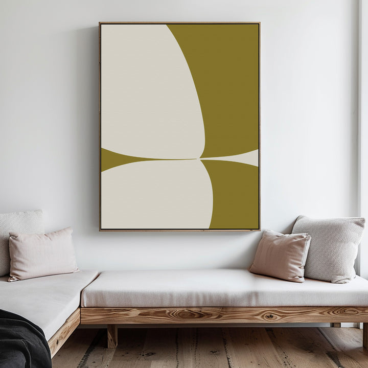 Crescent Leaf Abstract Canvas Art