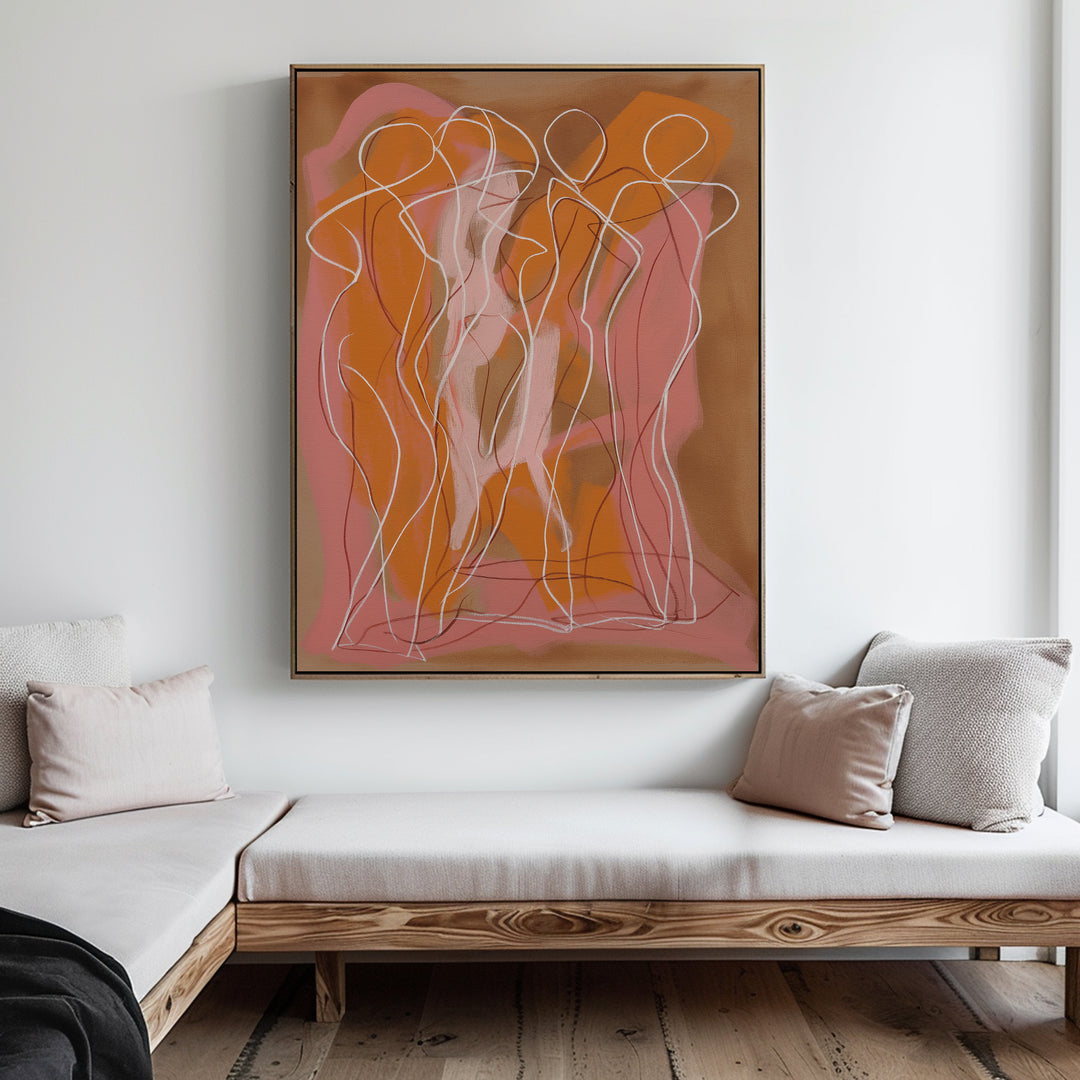 Dancing Silhouettes Abstract Canvas Art