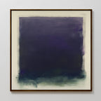 The Deepest Night Canvas Art features a large, blurred rectangle in deep purple and blue on an off-white background—ideal framed wall art for minimalist decor.