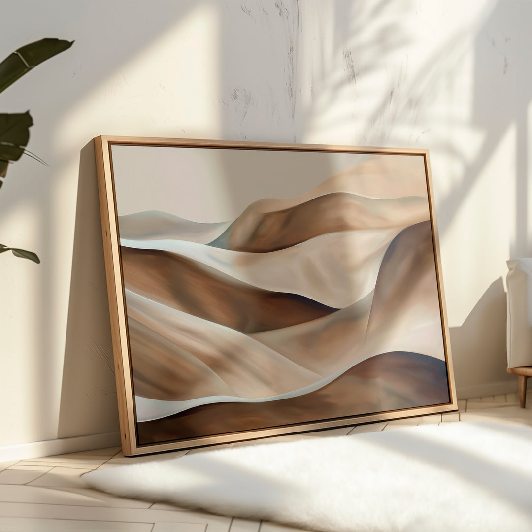 Desert Waves Abstract Canvas Art