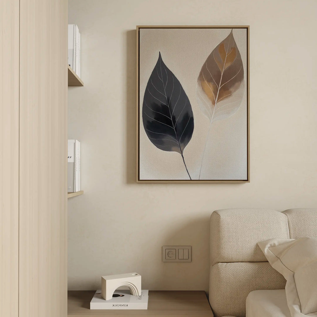 Dual Leaf Study Canvas Art