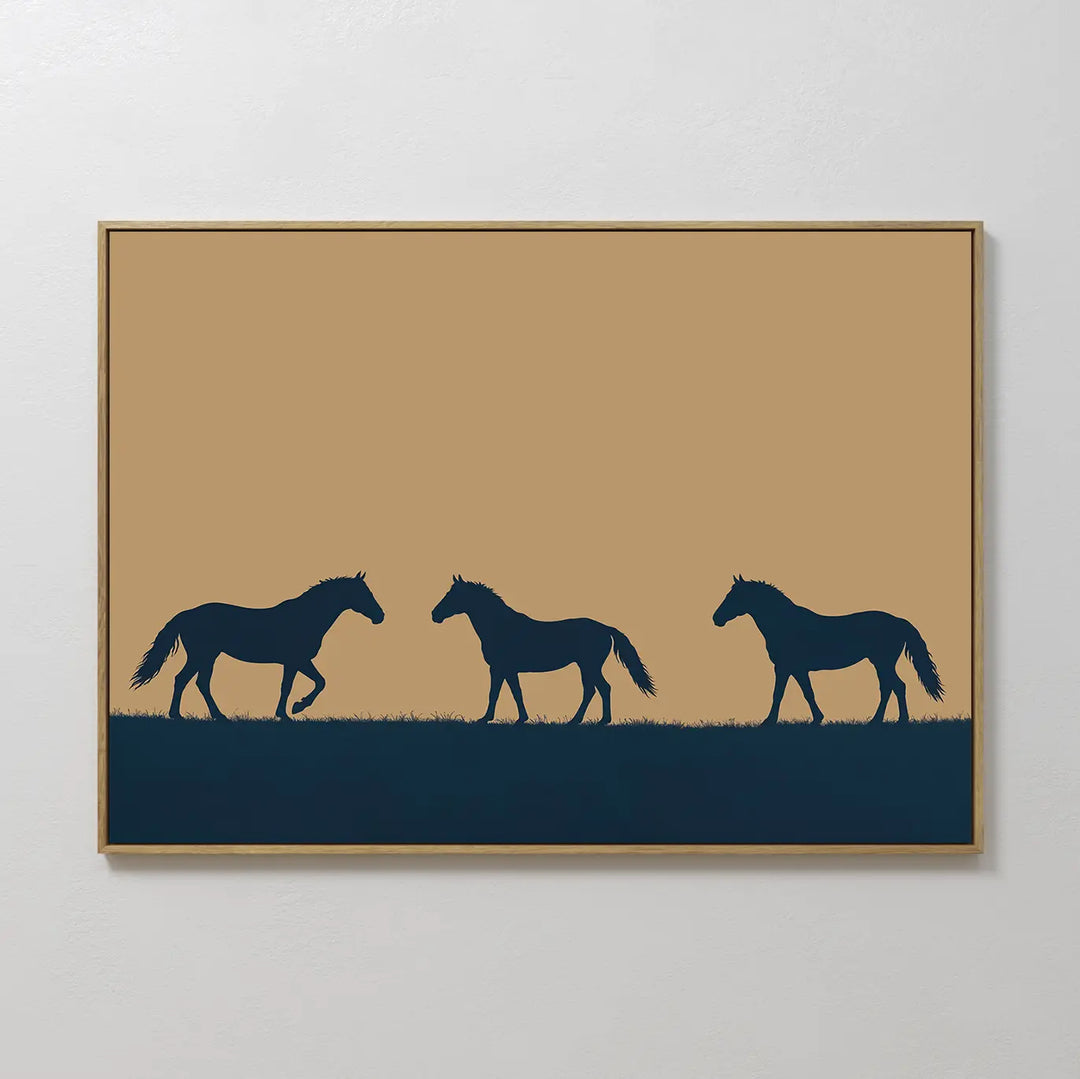 Dusk Horses Canvas Art