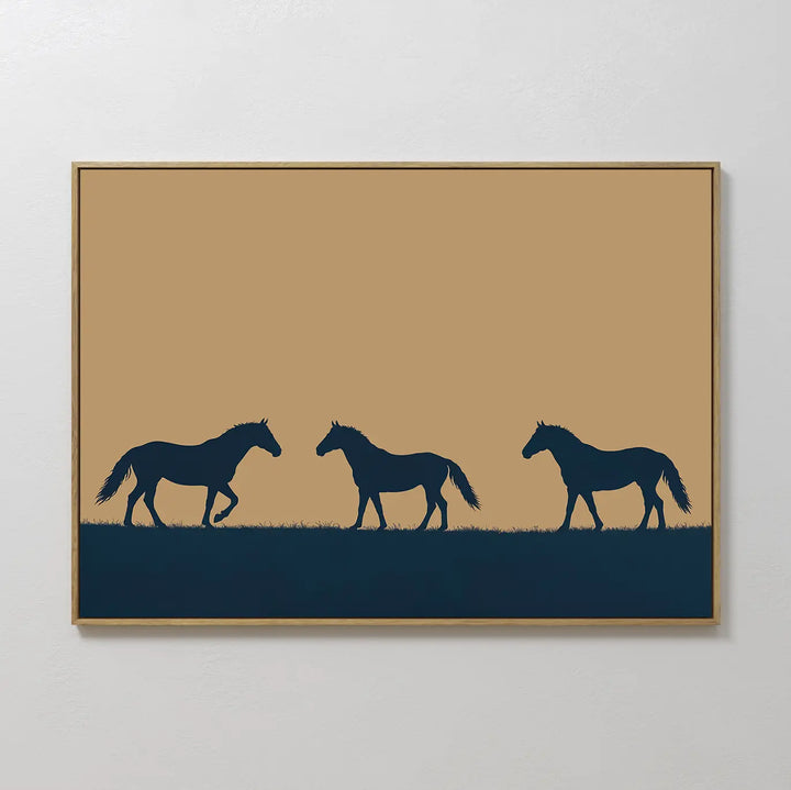 Dusk Horses Canvas Art