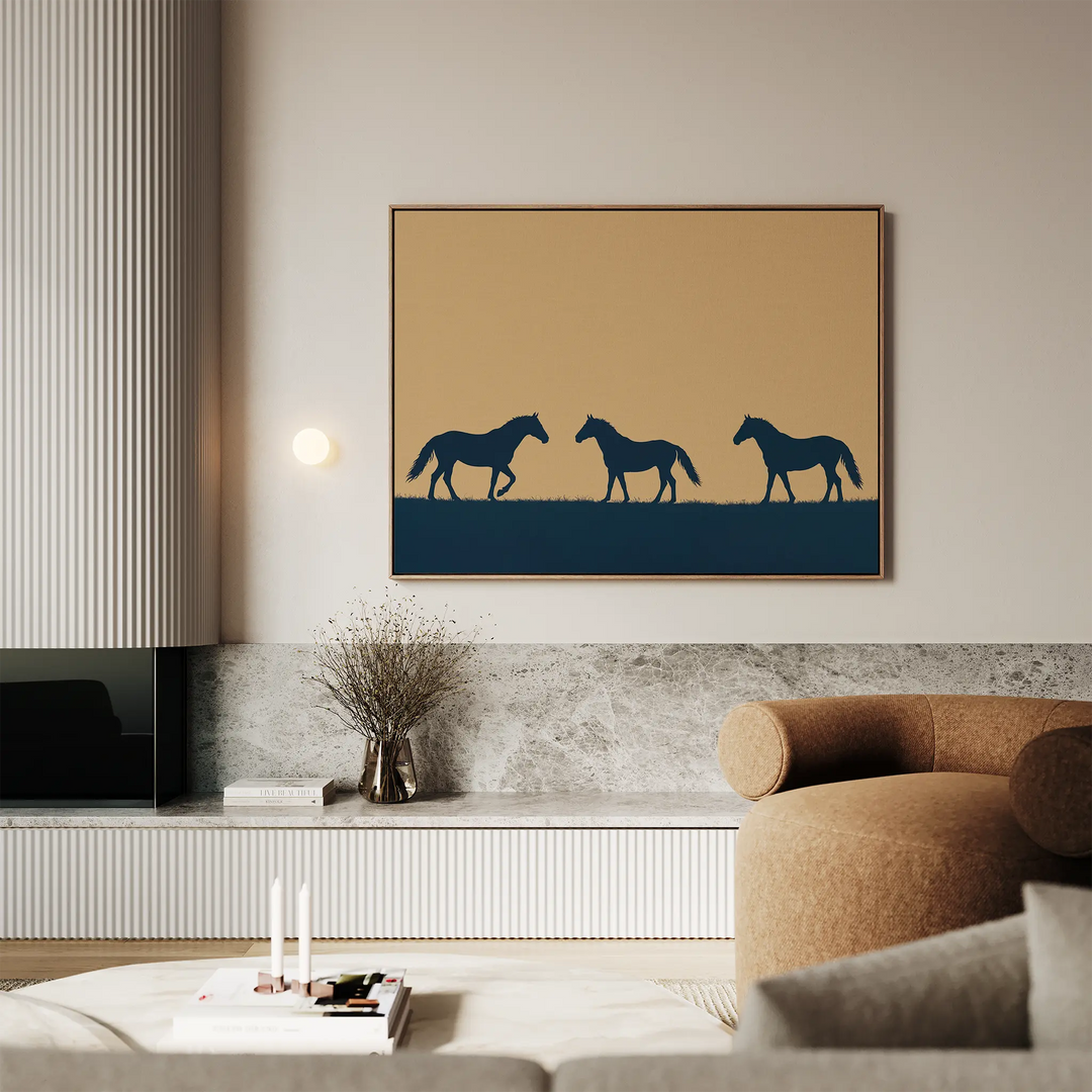 Dusk Horses Canvas Art