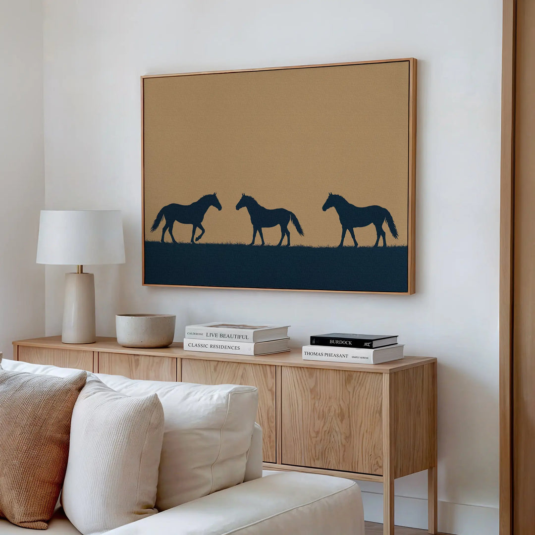 Dusk Horses Canvas Art