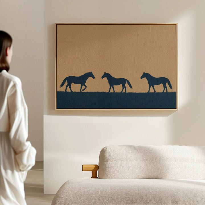 Dusk Horses Canvas Art