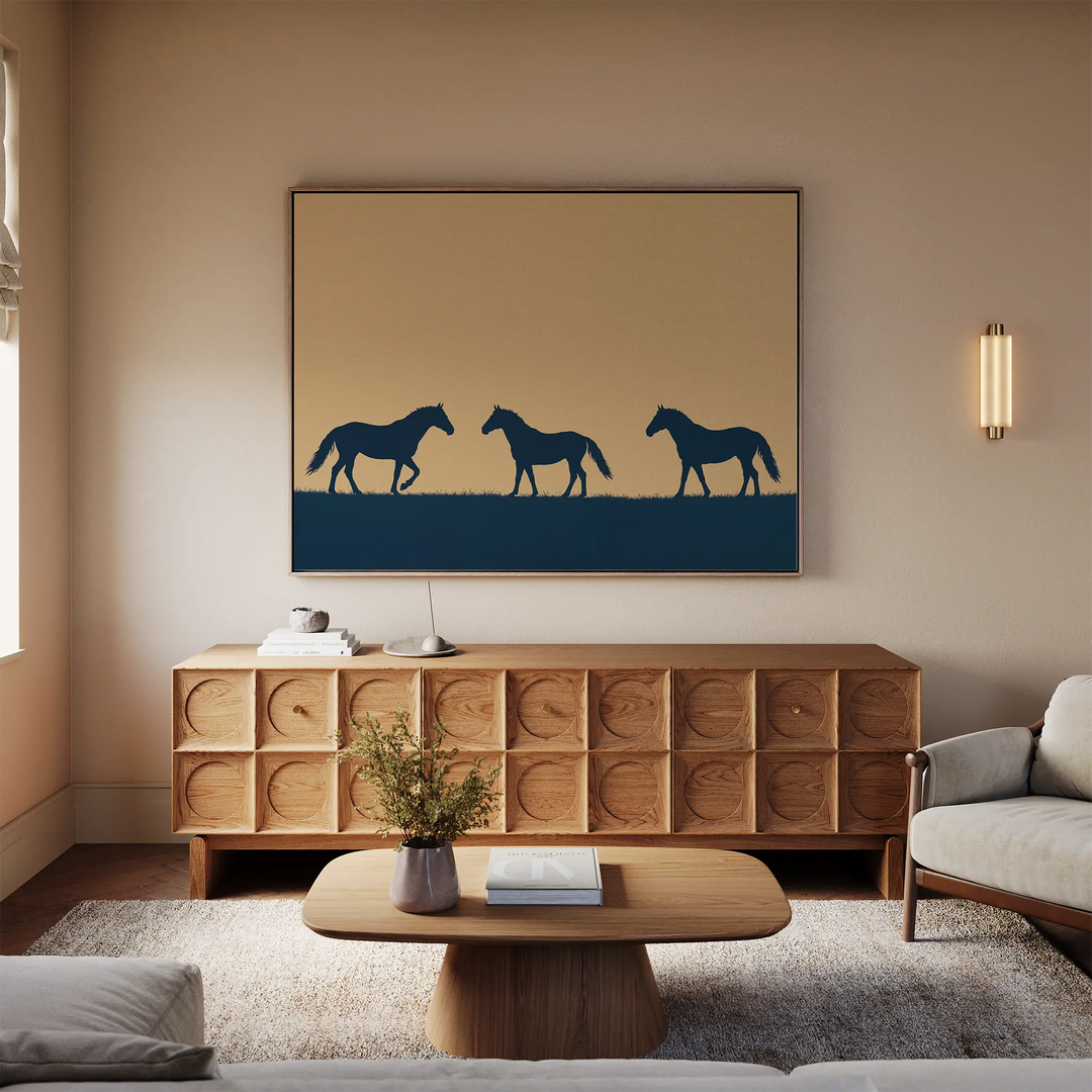 Dusk Horses Canvas Art