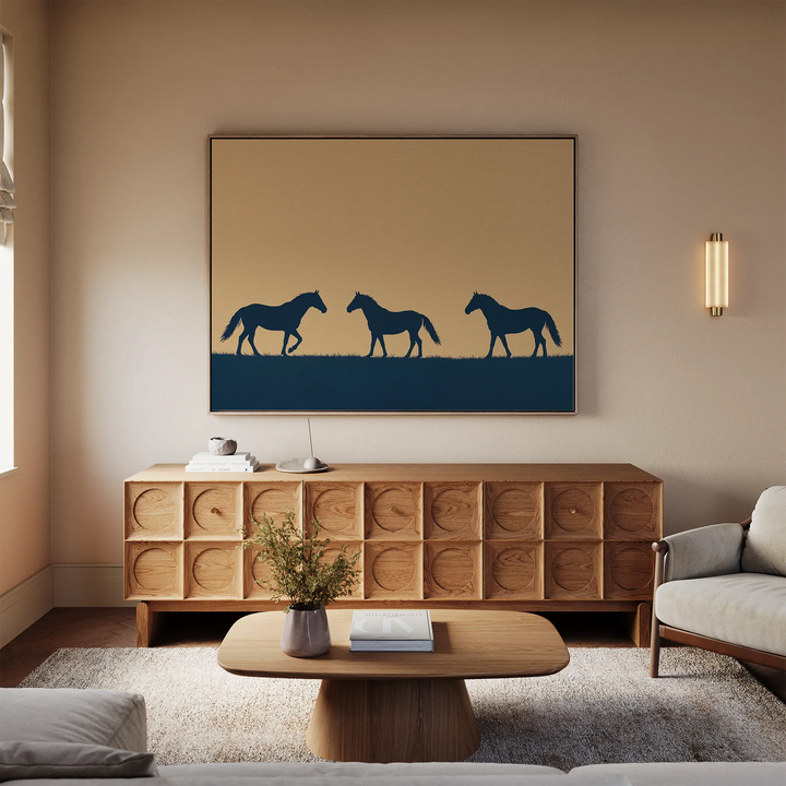 Dusk Horses Canvas Art