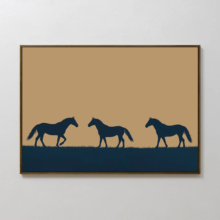 Dusk Horses Canvas Art