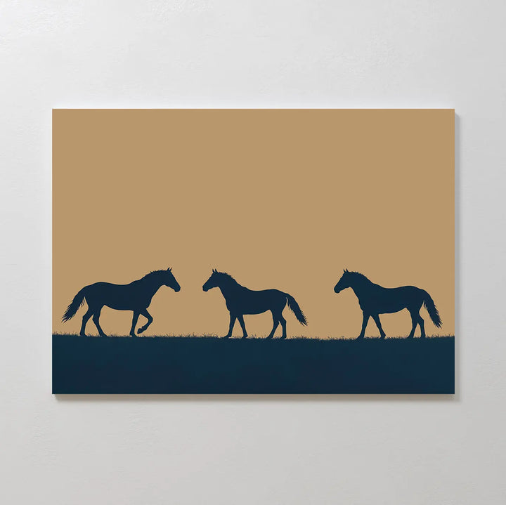 Dusk Horses Canvas Art