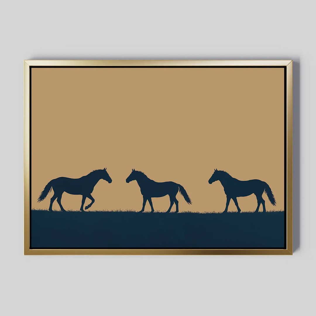 Dusk Horses Canvas Art