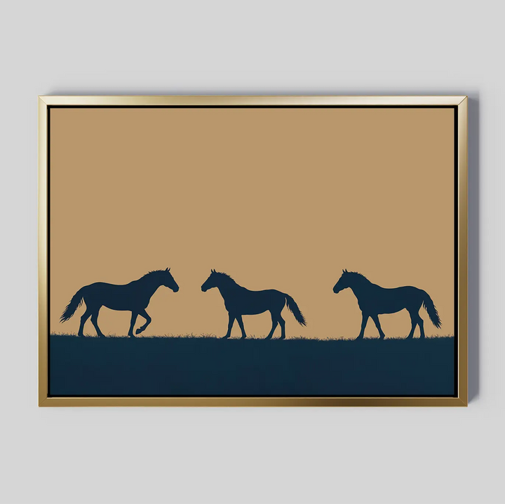 Dusk Horses Canvas Art