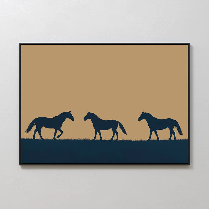 Dusk Horses Canvas Art