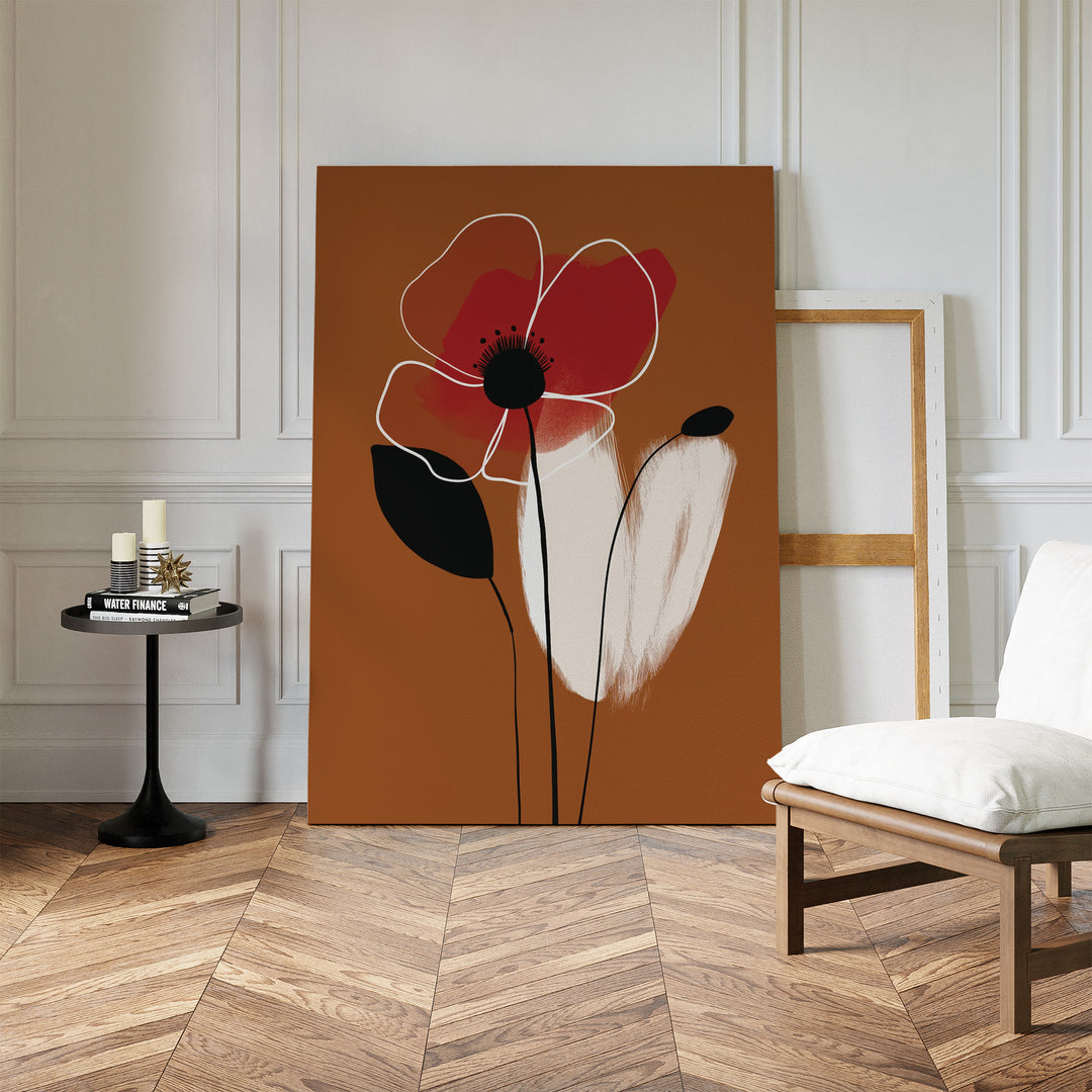 Elegant Flora Abstract Canvas Art