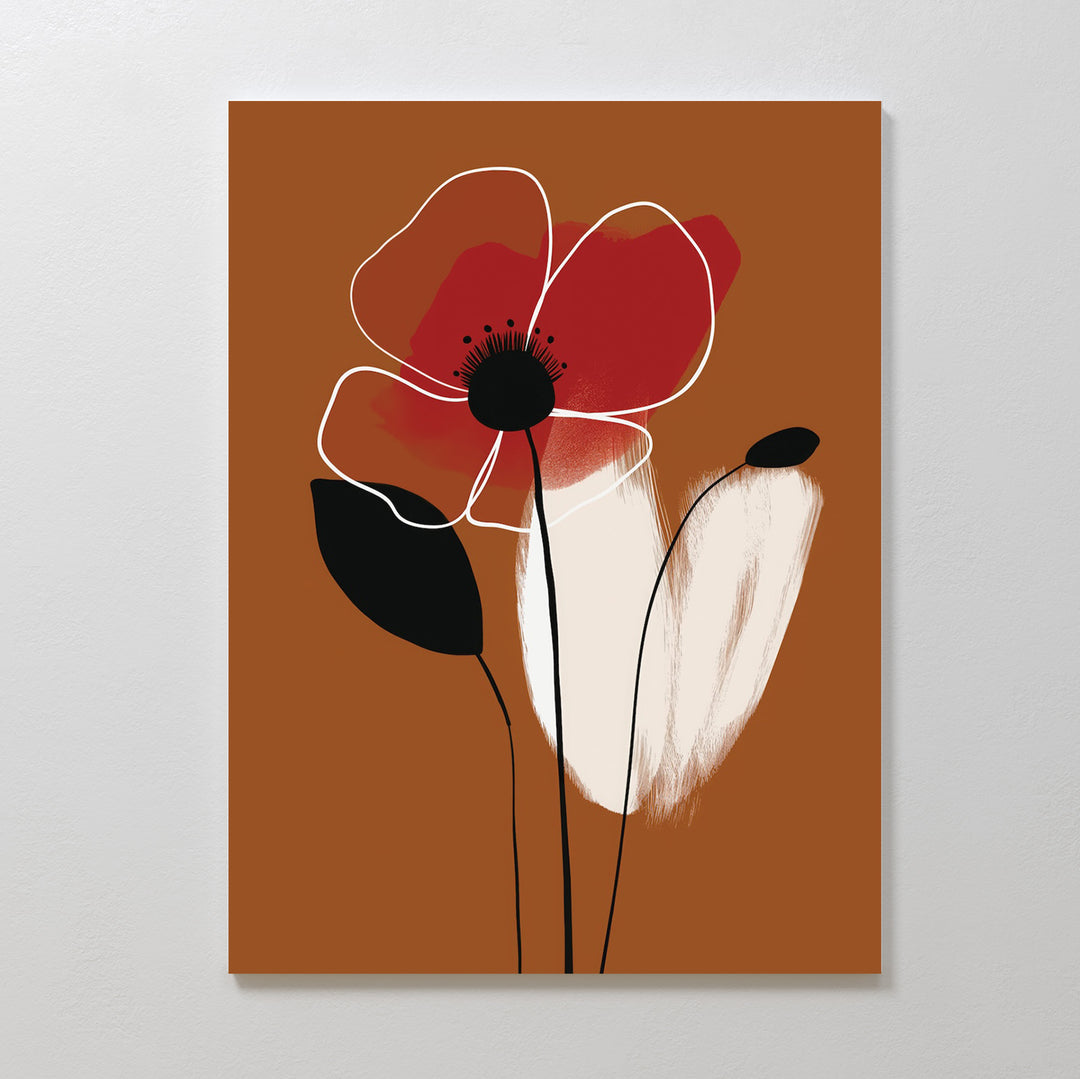 Elegant Flora Abstract Canvas Art