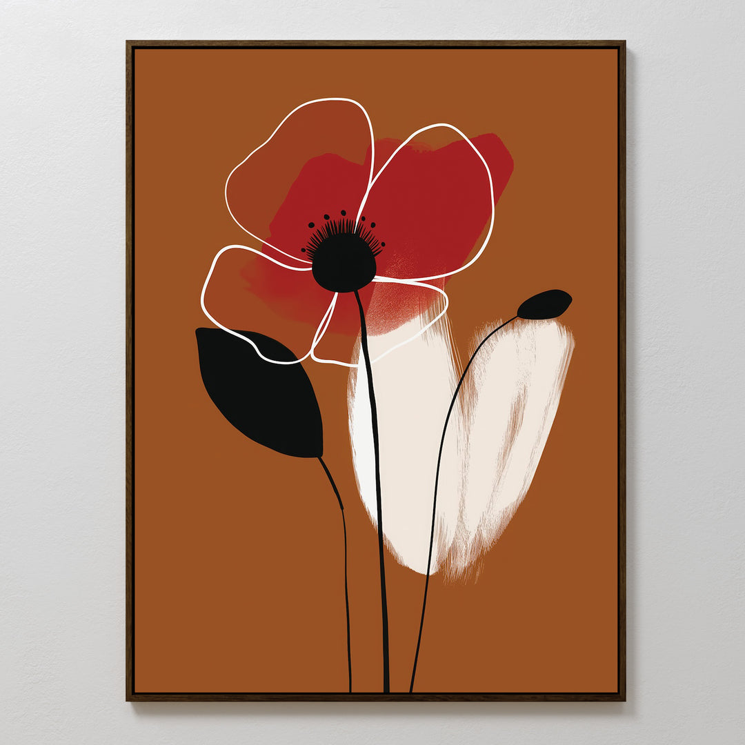 Elegant Flora Abstract Canvas Art