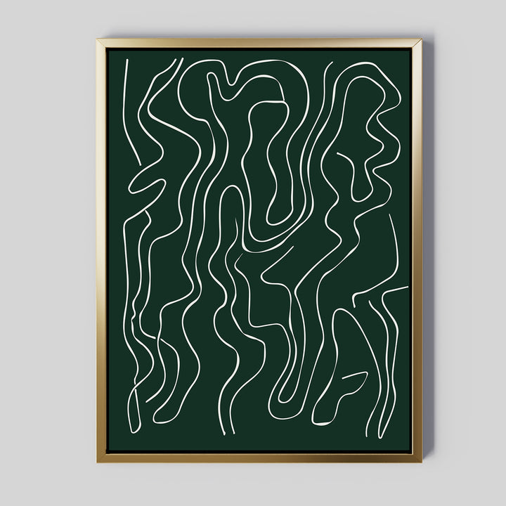 Emerald Labyrinth Abstract Canvas Art