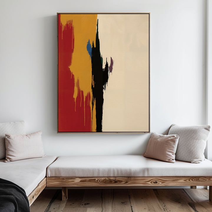 Energetic Splash Abstract Canvas Art