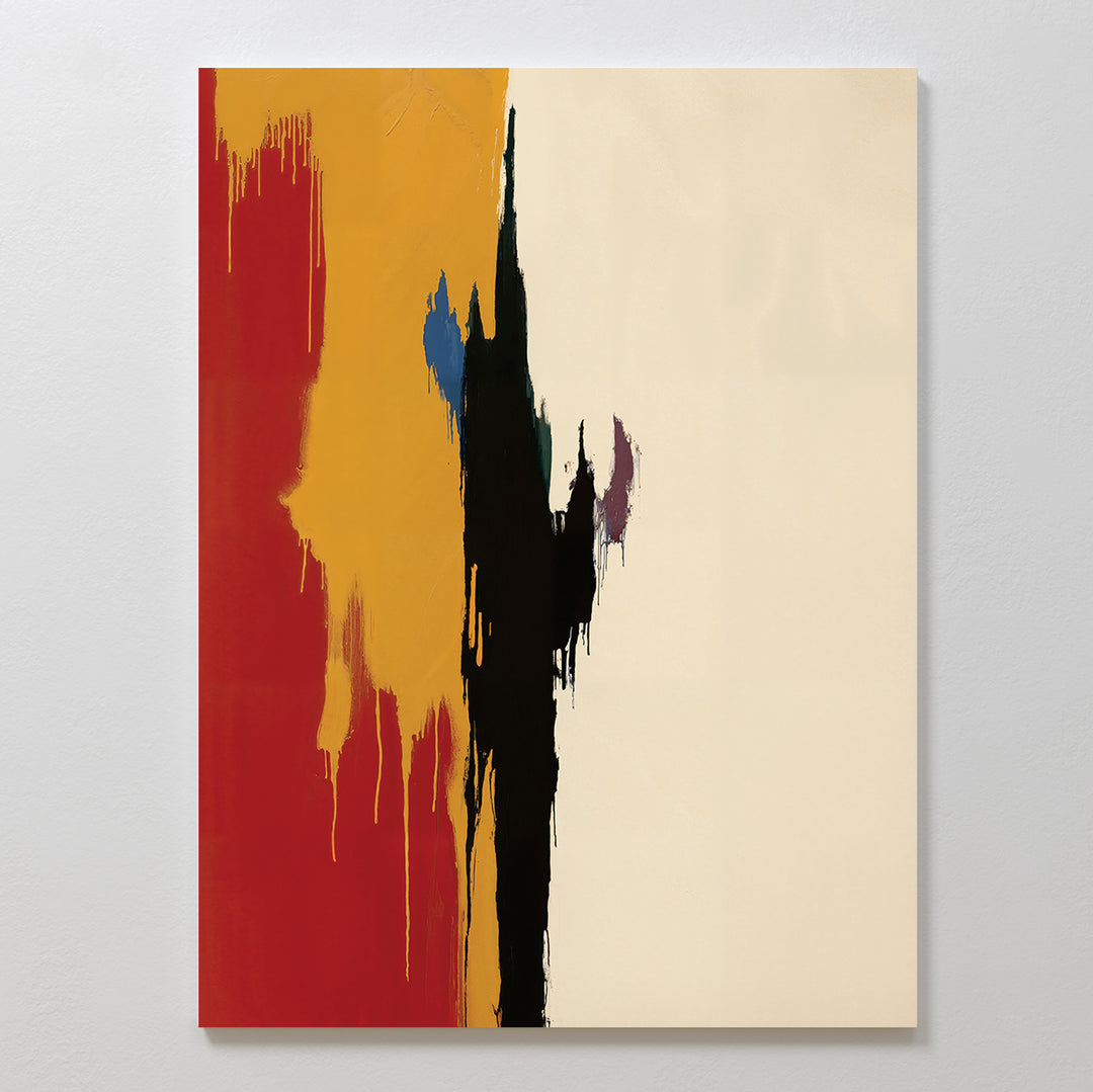 Energetic Splash Abstract Canvas Art