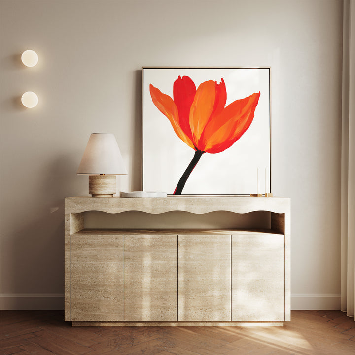 Flame Tulip Canvas Art