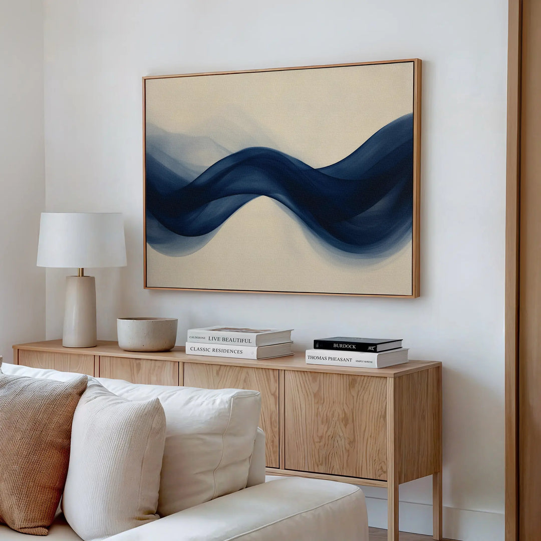 Flowing Indigo Canvas Art