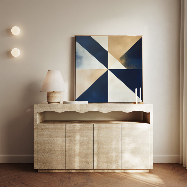 Geometric Night Canvas Art