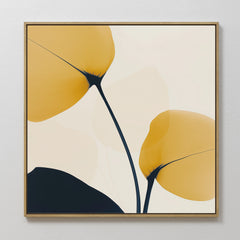 Square — Golden Leaves Canvas Art