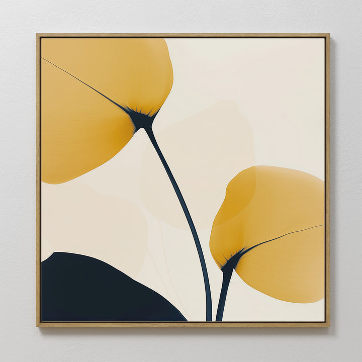 Golden Leaves Canvas Art