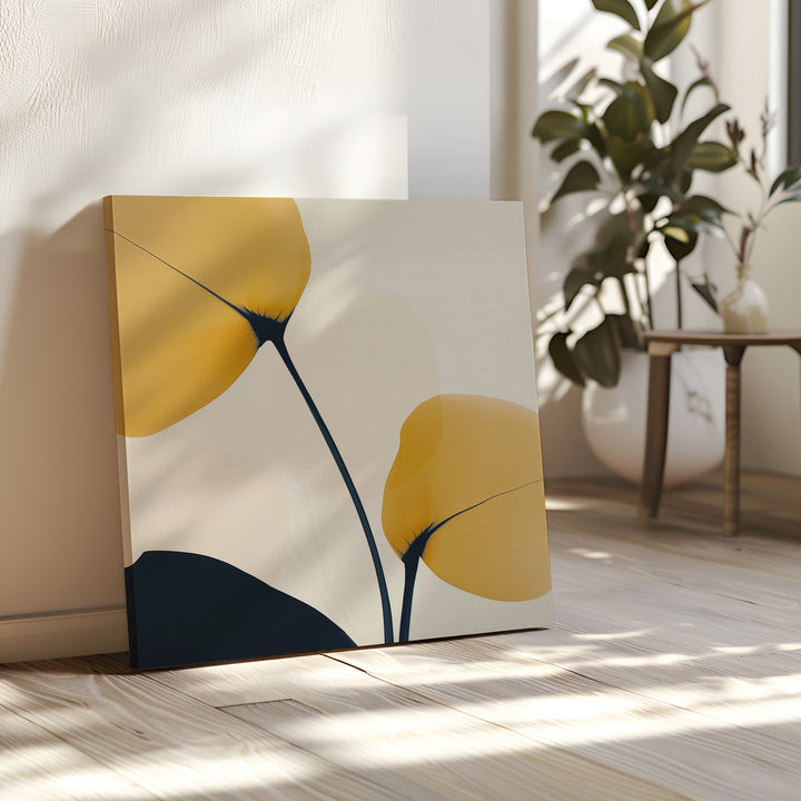 Golden Leaves Canvas Art