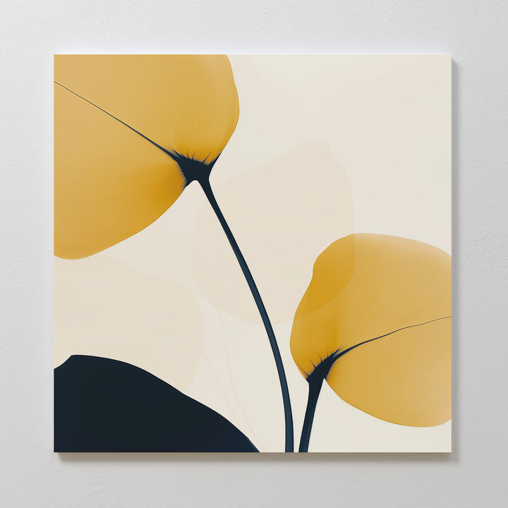 Golden Leaves Canvas Art