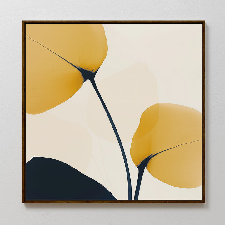 Golden Leaves Canvas Art