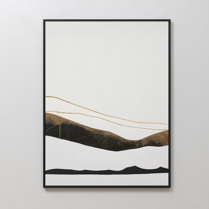 Golden Peaks Abstract Canvas Art