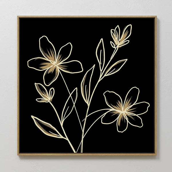 Golden Stems Canvas Art