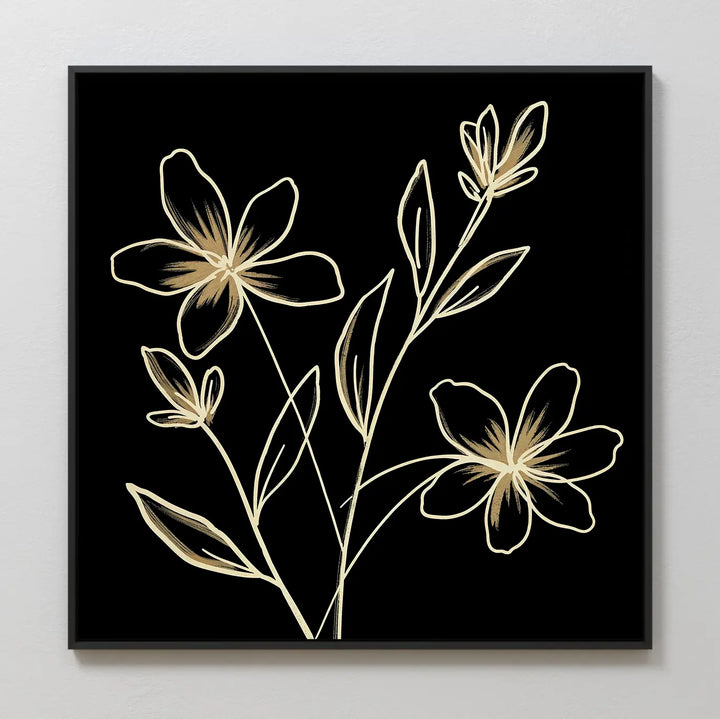 Golden Stems Canvas Art