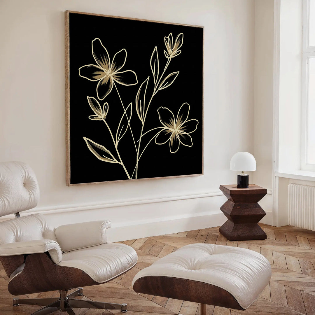 Golden Stems Canvas Art