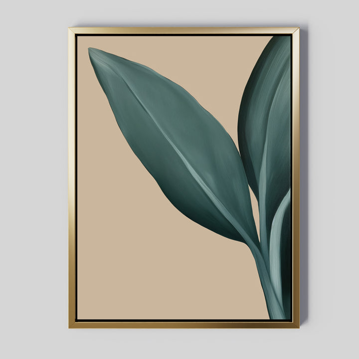 Green Elegance Abstract Canvas Art