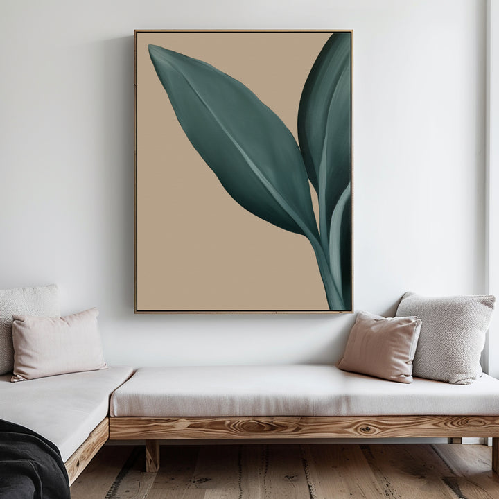 Green Elegance Abstract Canvas Art