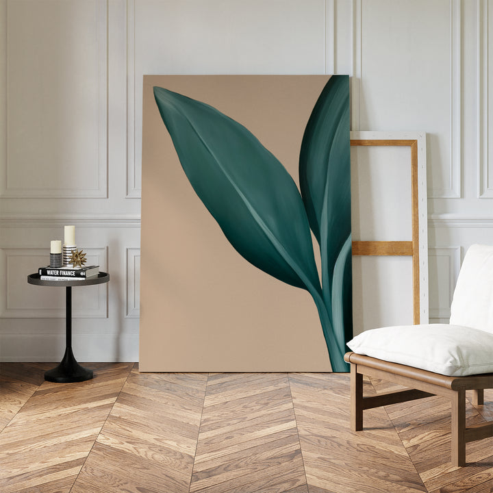 Green Elegance Abstract Canvas Art