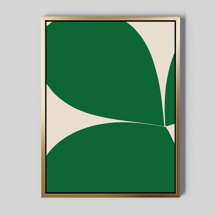 Green Petals Abstract Canvas Art