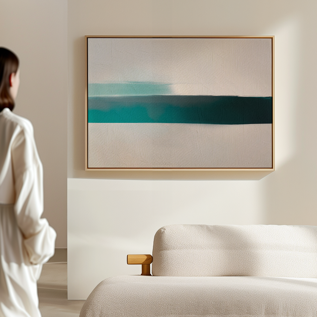 Horizon Mist Abstract Canvas Art