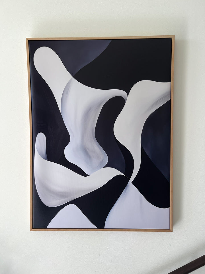 Deep Blue Calm Abstract Canvas Art