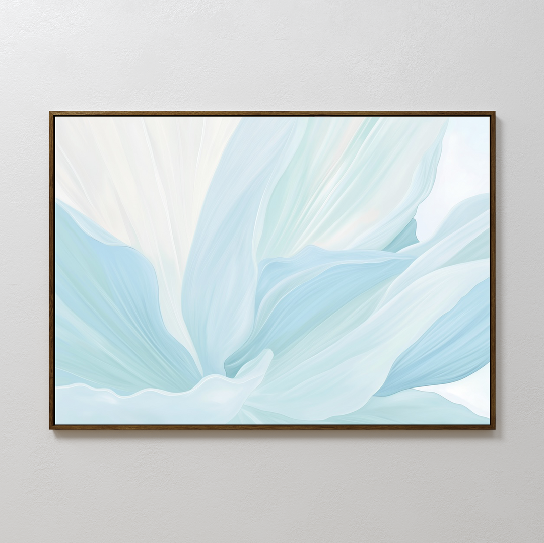 Icy Petals Abstract Canvas Art