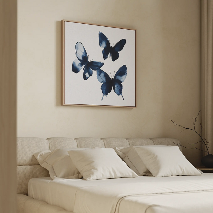 Indigo Flutter Canvas Art