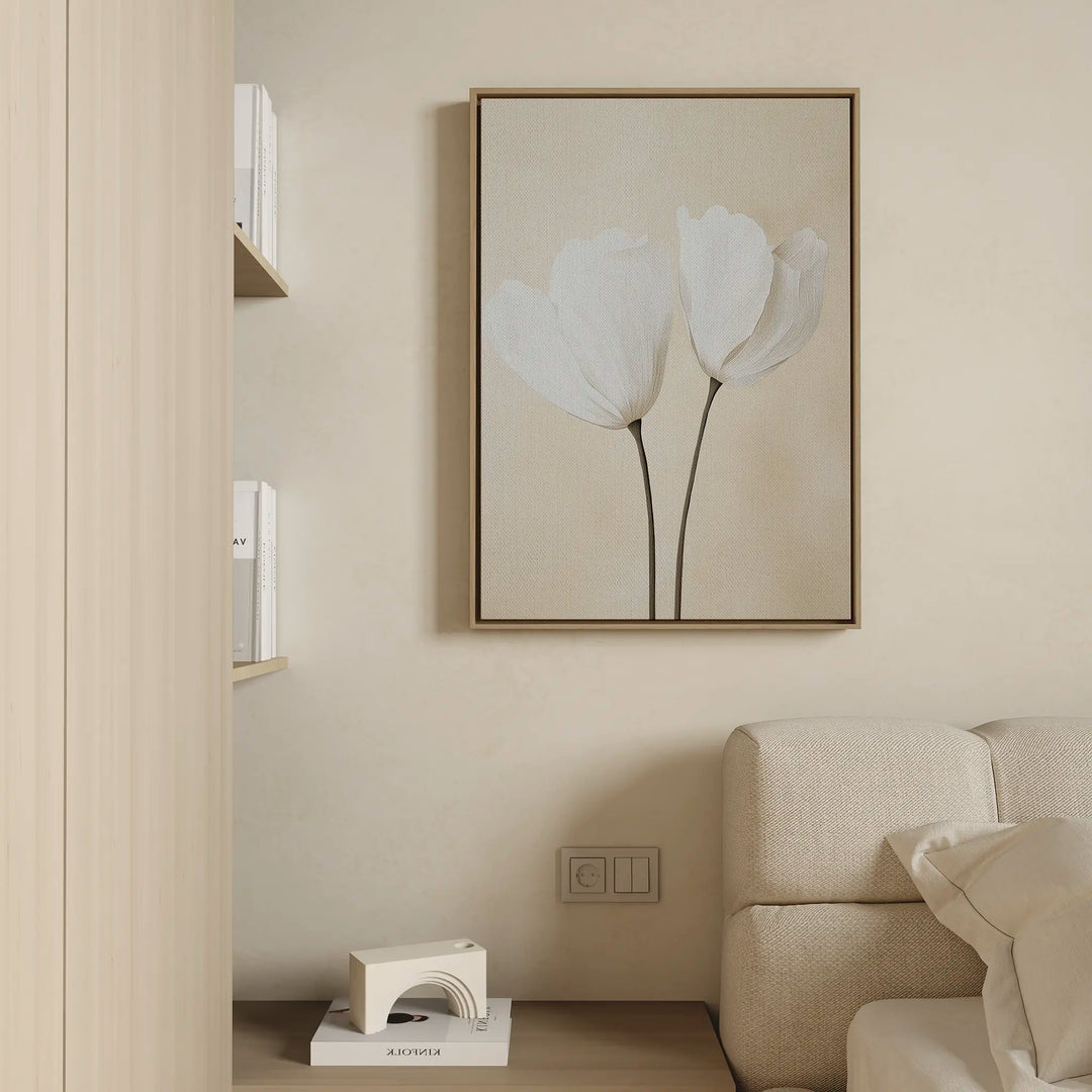 Ivory Buds Canvas Art
