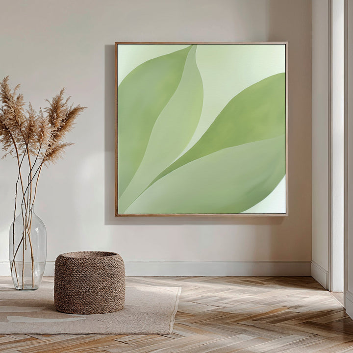 Leafy Calm Abstract Canvas Art