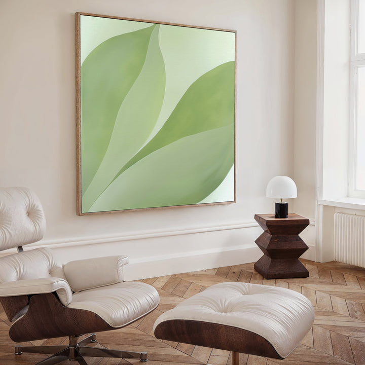 Leafy Calm Abstract Canvas Art