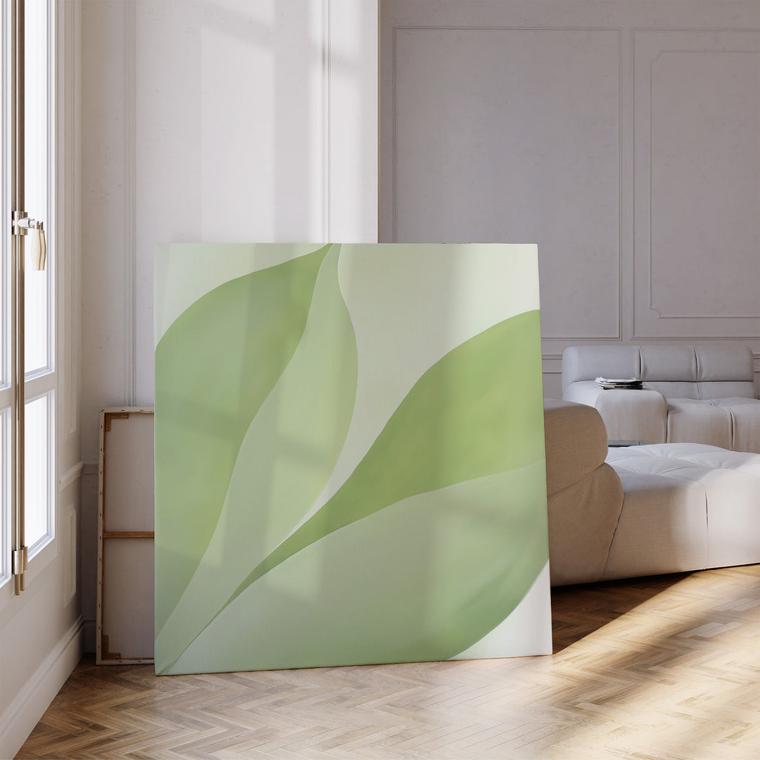 Leafy Calm Abstract Canvas Art