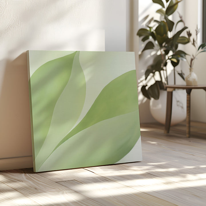 Leafy Calm Abstract Canvas Art