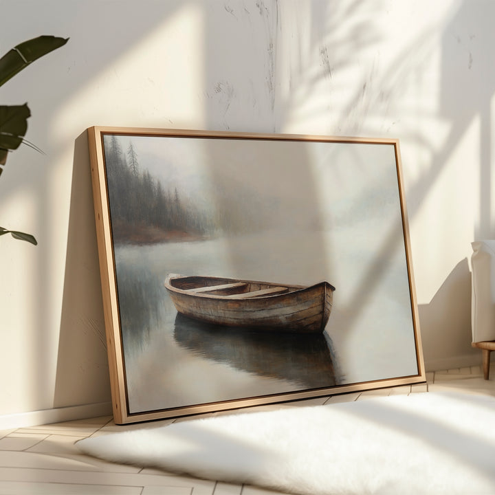 Lonely Boat Canvas Art