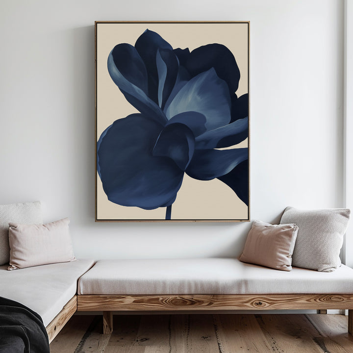 Midnight Bloom Abstract Canvas Art